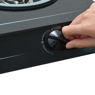 Bếp Ga Dương Đôi Rinnai RV-6Double Glass(L) - Đen- Hãng chính hãng